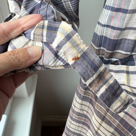 vintage 60s plaid trench coat size med - Picture 8 of 10